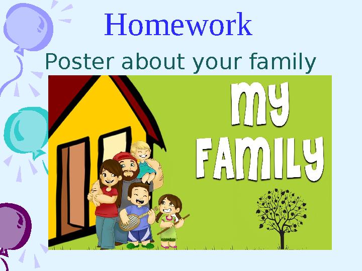 Homework Poster about your family