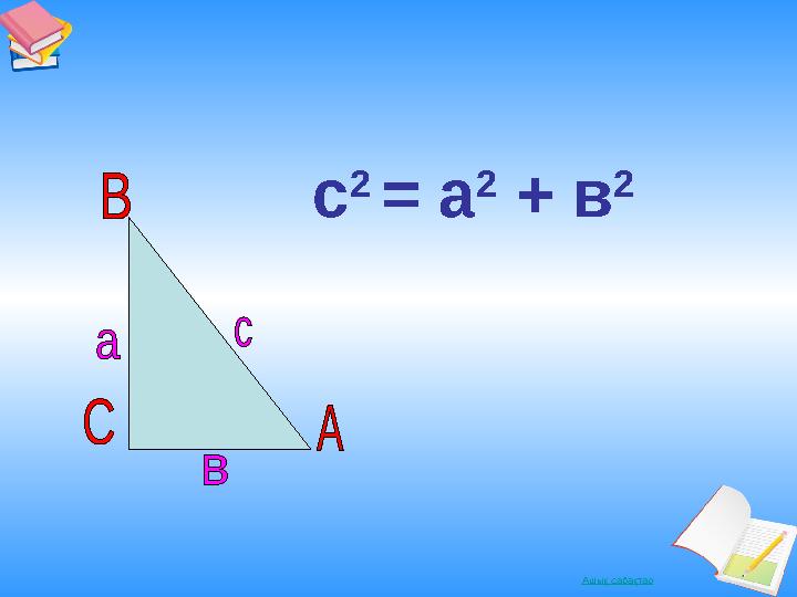 Ашық сабақтарc 2 = a 2 + в 2