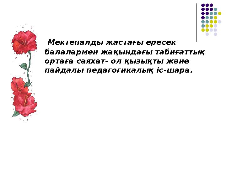 Мектепалды жастағы ересек балалармен жақындағы табиғаттық ортаға саяхат- ол қызықты және пайдалы педагогикалық іс-шара.