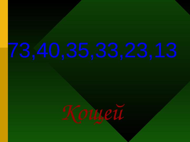 73,40,35,33,23,13 Кощей