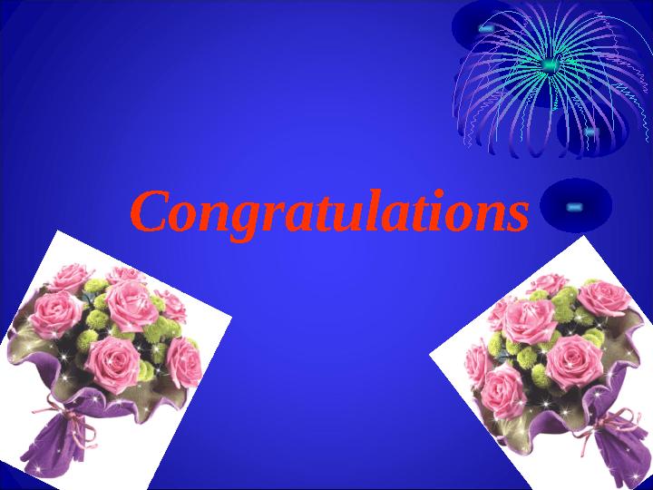 Congratulations