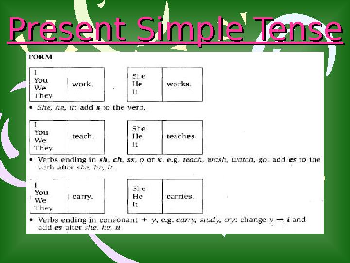 Present Simple TensePresent Simple Tense