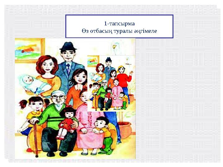 1-тапсырма Өз отбасың туралы әңгімеле