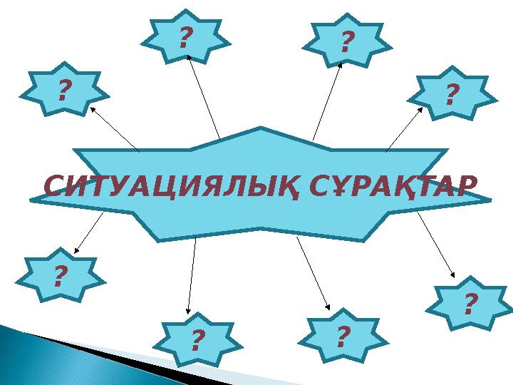 СИТУАЦИЯЛЫҚ СҰРАҚТАР ? ? ? ? ? ? ? ?