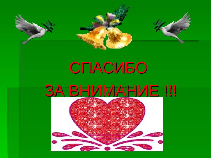 СПАСИБОСПАСИБО ЗА ВНИМАНИЕ !!!ЗА ВНИМАНИЕ !!!