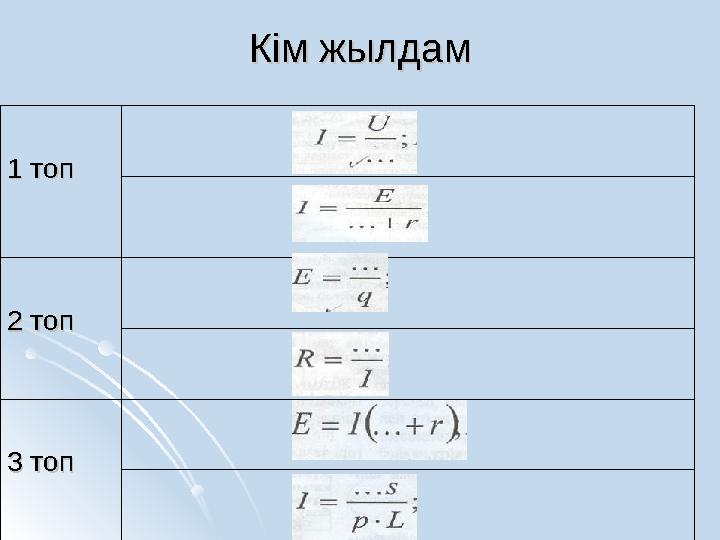 Кім жылдамКім жылдам 1 топ1 топ 2 топ2 топ 3 топ3 топ