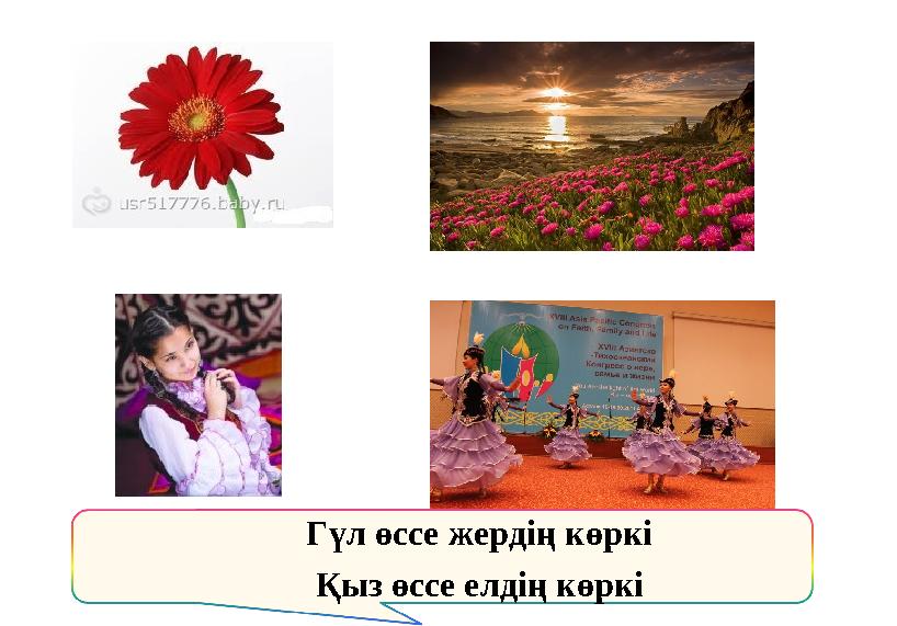 Гүл өссе жердің көркі Қыз өссе елдің көркі
