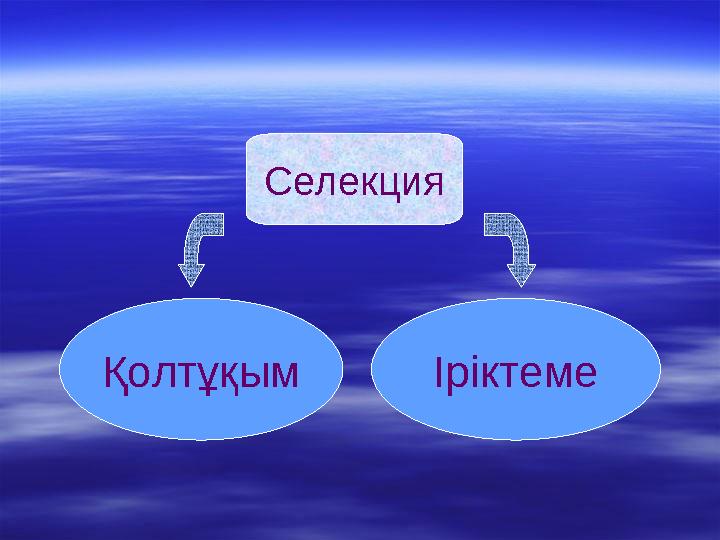 ІріктемеҚолтұқым Селекция