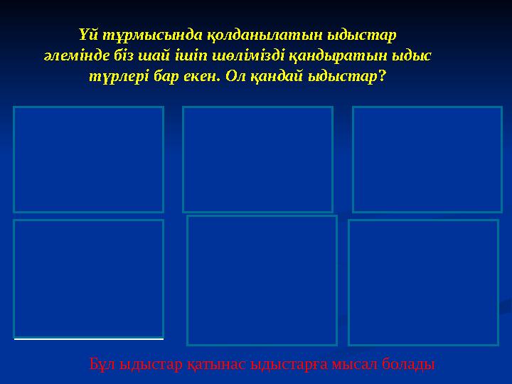 Үй тұрмысында қолданылатын ыдыстар әлемінде біз шай ішіп шөлімізді қандыратын ыдыс түрлері бар екен. Ол қандай ыдыстар ? Бұл ы