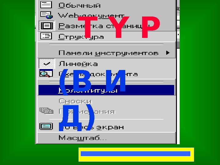 Т Ү Р (В И Д)