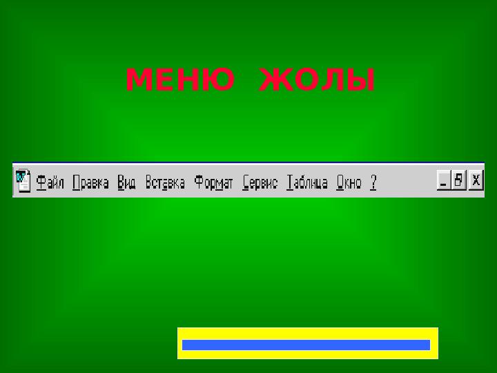 МЕНЮ ЖОЛЫ