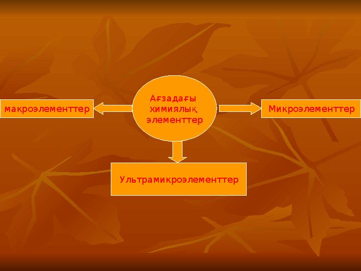 Ағзадағы химиялық элементтер Микроэлементтер Ультрамикроэлементтермакроэлементтер