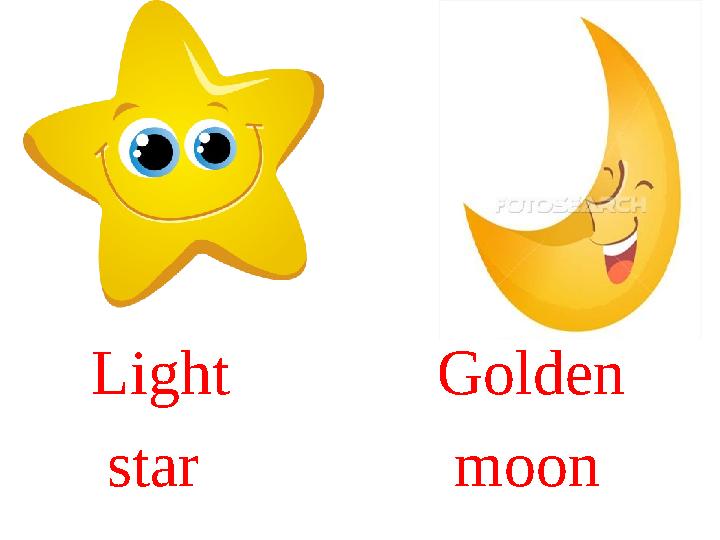 Light Golden star moon