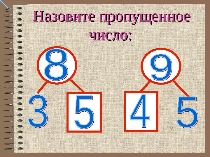 Назовите пропущенное Назовите пропущенное число:число: