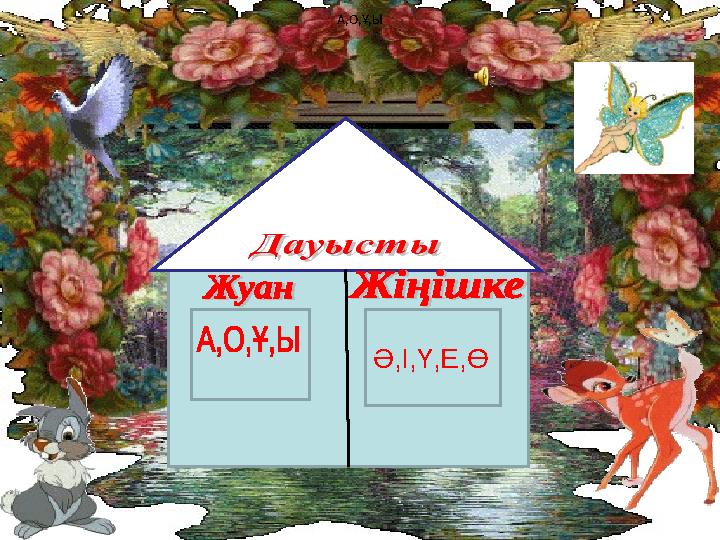 Ә,І,Ү,Е,ӨА,О,Ұ,ЫА,О,Ұ,Ы