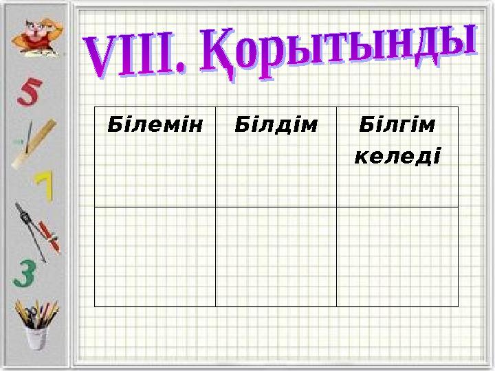 Білемін Білдім Білгім келеді