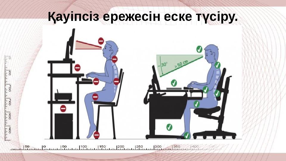 Қа́ уіпсіз ережесін еске түсіру.