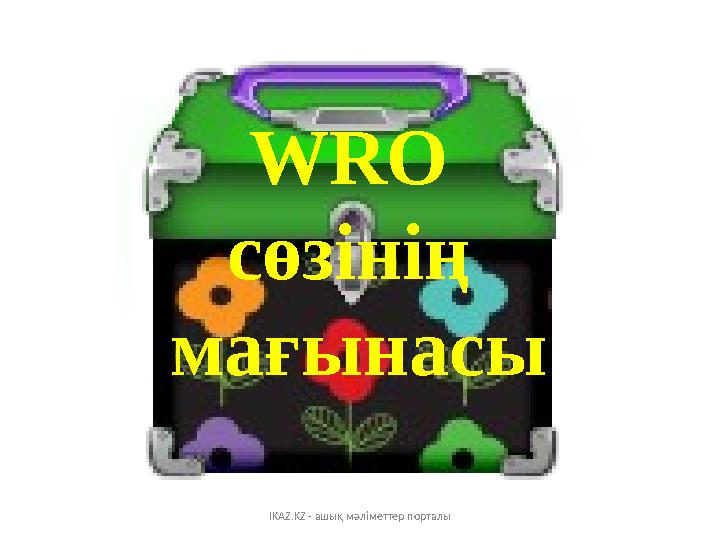 WRO сөзінің мағынасы IKAZ.KZ - ашық мәліметтер порталы