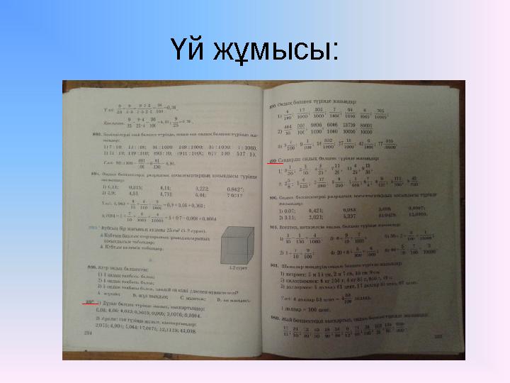 Үй жұмысы: