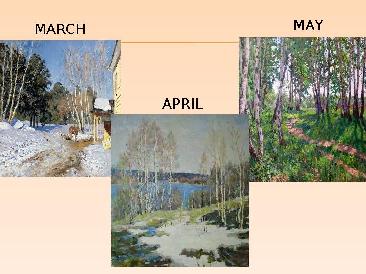 MARCH MAY APRIL