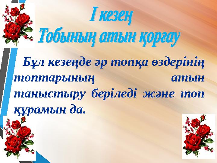 Бұл кезеңде әр топқа өздерінің топтарының атын таныстыру беріледі және топ құрамын да.