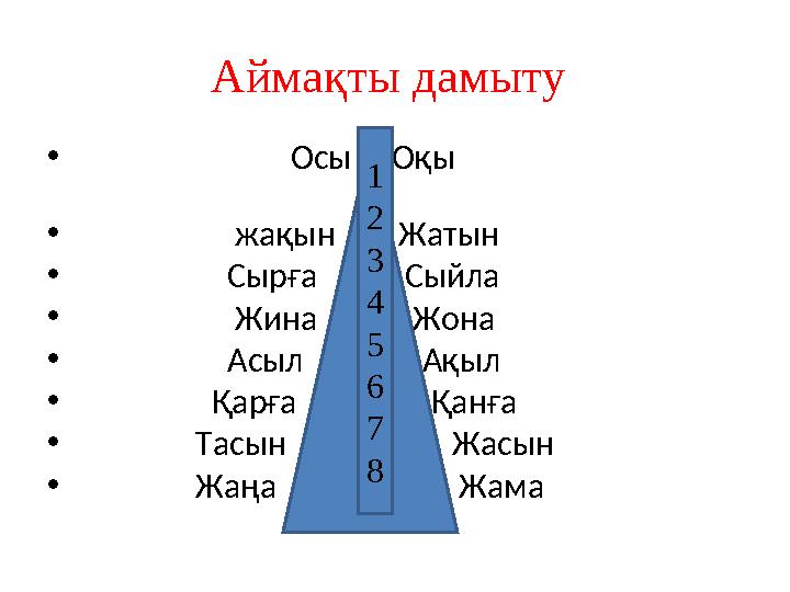 Аймақты дамыту • Осы Оқы • жақын