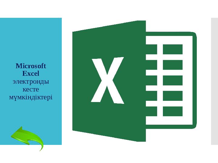 Microsoft Excel электронды кесте мүмкіндіктері