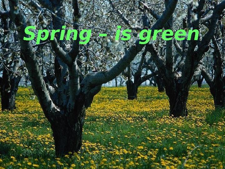 Spring – is green