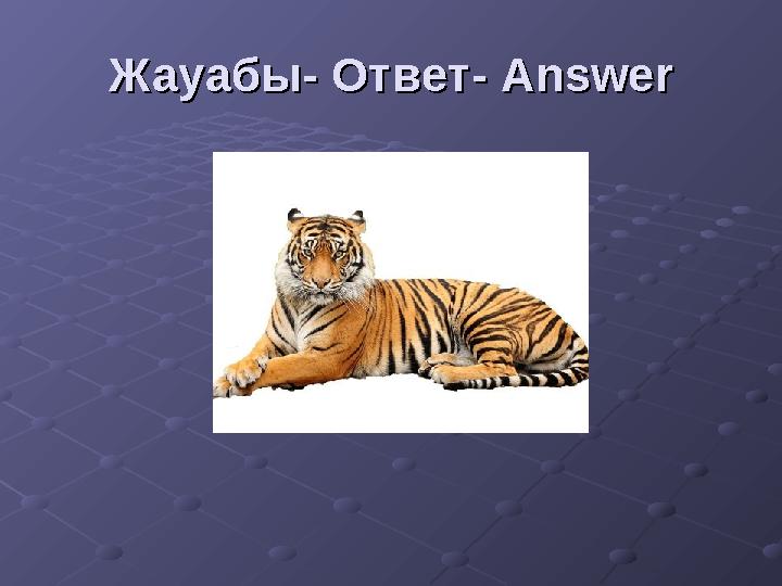 Жауабы- Ответ- Жауабы- Ответ- AnswerAnswer