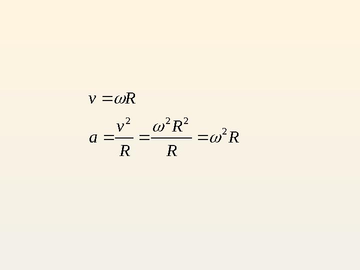 R R R R v a R v 2 2 2 2       