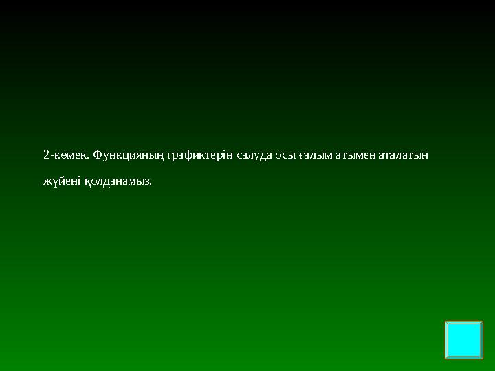 2-көмек. Функцияның графиктерін салуда осы ғалым атымен аталатын жүйені қолданамыз.