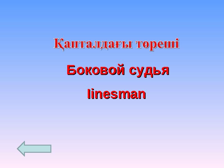 Боковой судьяБоковой судья IinesmanIinesman