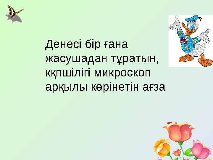 Денесі бір ғана жасушадан тұратын, кқпшілігі микроскоп арқылы көрінетін ағза