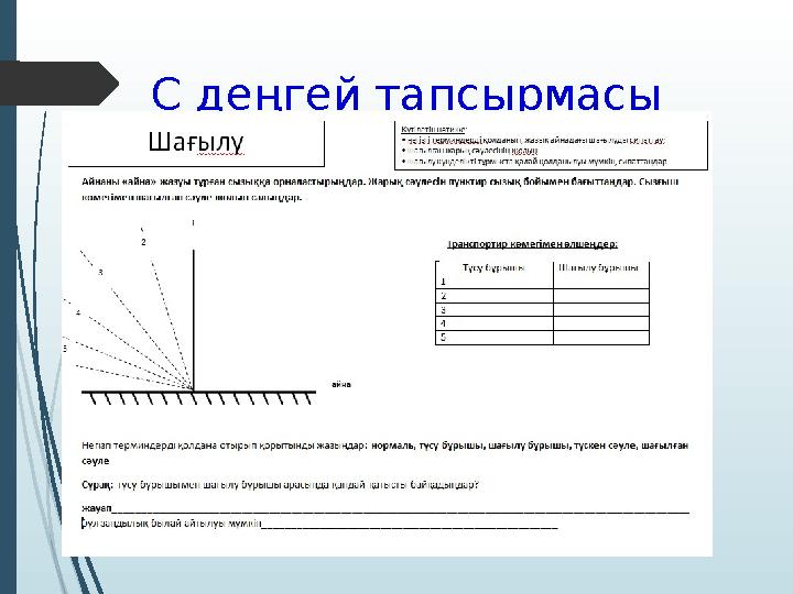С деңгей тапсырмасы