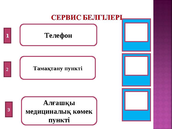 Телефон1 2 3 Тамақтану пункті Алғашқы медициналық көмек пункті
