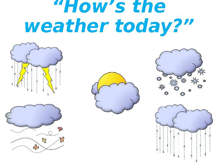 “ How’s the weather today?”