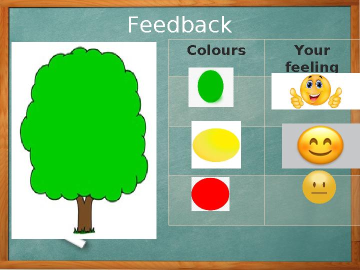 Feedback Colours Your feeling