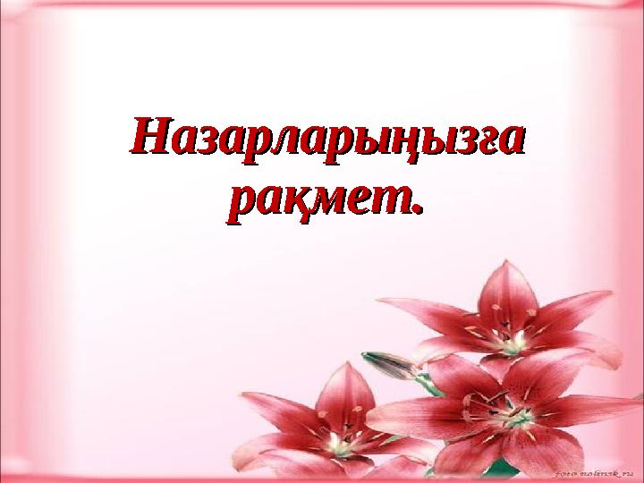 Назарларыңызға Назарларыңызға рақмет.рақмет.