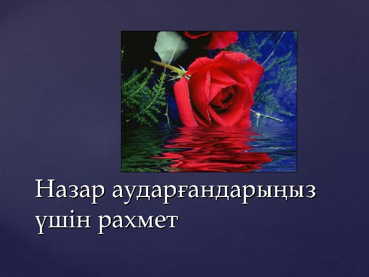 Назар аударғандарыңыз Назар аударғандарыңыз үшін рахметүшін рахмет