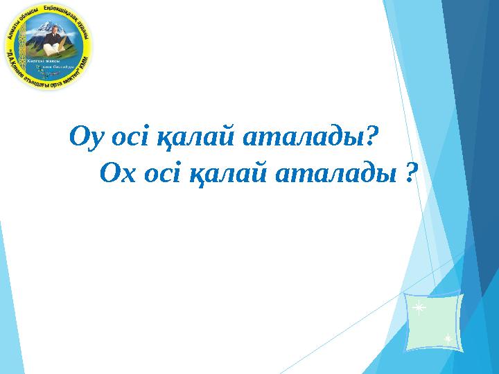 Оу осі қалай аталады? Ох осі қалай аталады ?