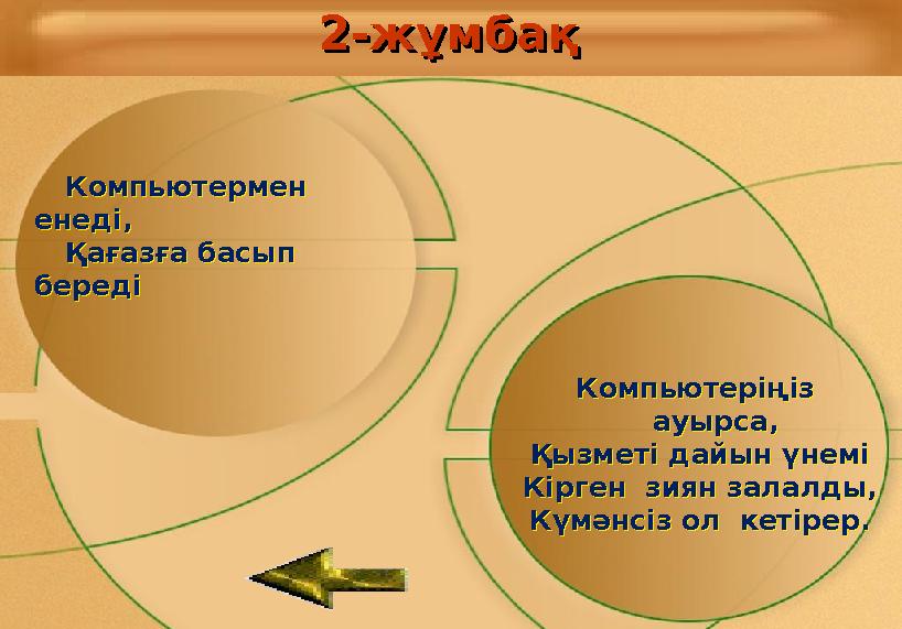 Компьютермен енеді, Қағазға басып береді Компьютермен енеді, Қағазға басып береді 2-жұмбақ2-жұмбақ 2-жұмбақ2-жұмбақ Компь