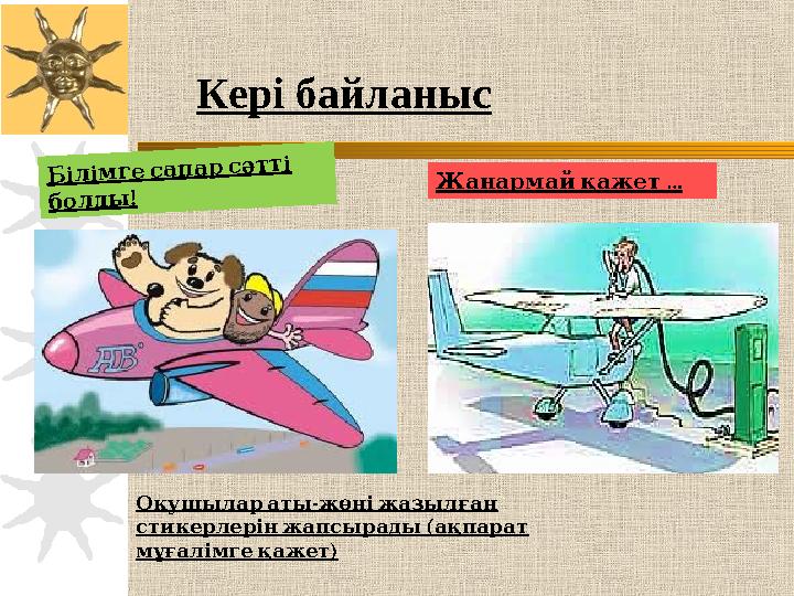 Б іл ім г е с а п а р с ә т т і ! б о л д ы … Жанармай қажетКері байланыс - Оқушылар аты жөні жазылған (