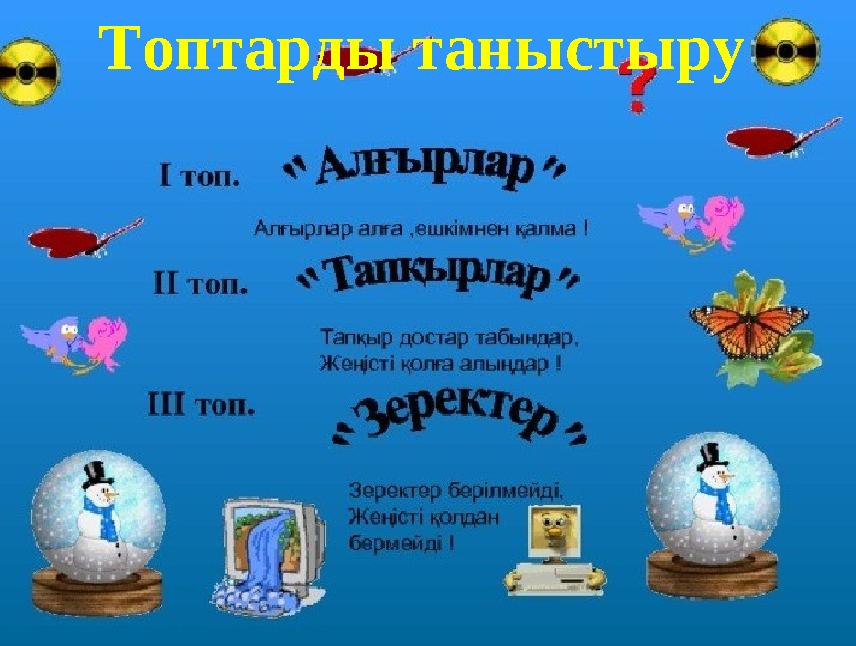 Топтарды таныстыру