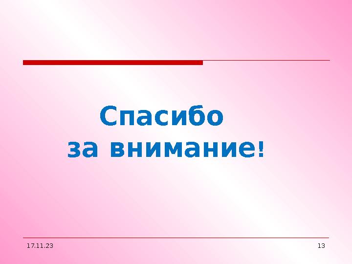 17.11.23 13Спасибо за внимание !