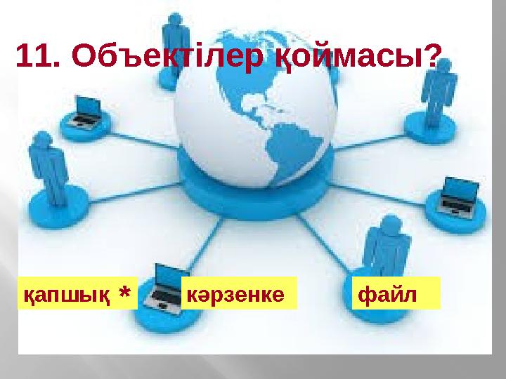 11. Объектілер қоймасы? қапшық кәрзенке файл *