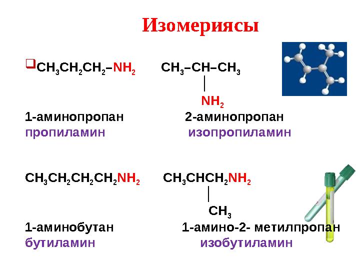 CH 3CH 2CH 2–NH 2 CH 3–CH–CH 3 │