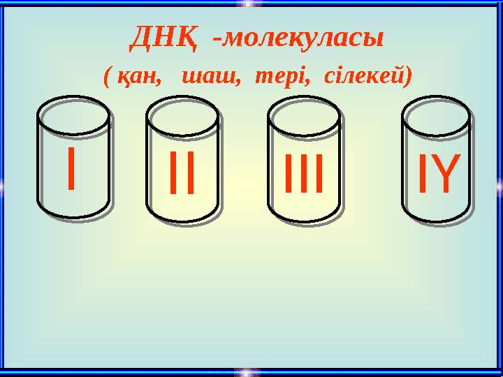 І ІҮІІІІІ ДНҚ -молекуласы ( қан, шаш, тері, сілекей)