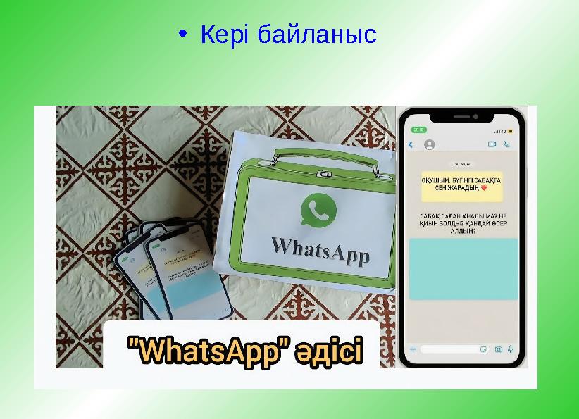 •Кері байланыс