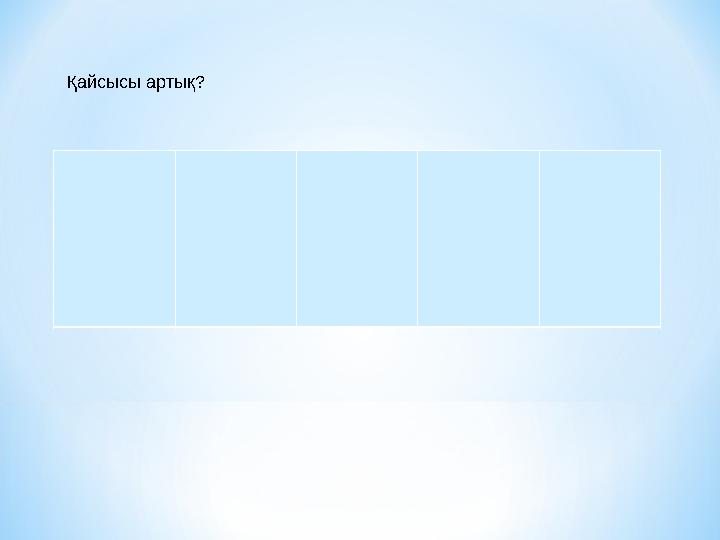 Қайсысы артық?