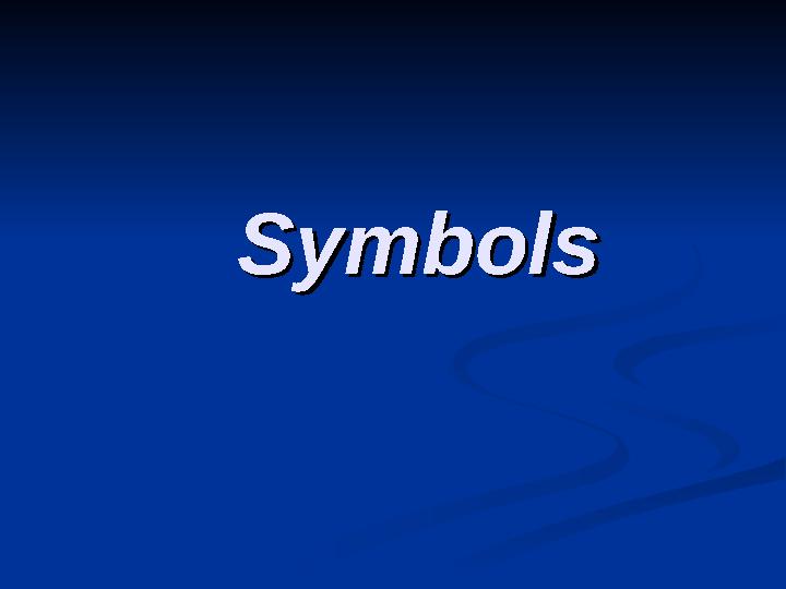 SymbolsSymbols